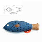 Realistic Catnip & Silvervine Plush Fish Kicker Toy — Interactive Wand & Chew-Resistant Cat Toy