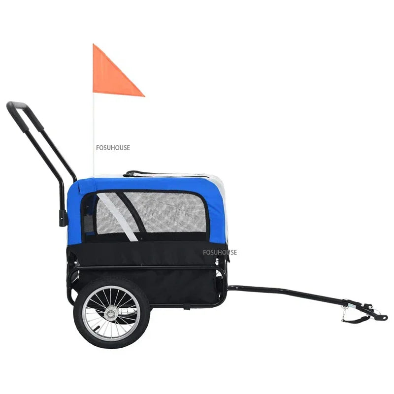 Modern Pet Stroller Large Capacity Foldable For Cat Dog Outdoor Travel Portable Tricycle Cycling Dual-purpose Luggage Pet Cart b