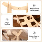 Elevated Wooden Cat Bed with Cushion for Indoor Cats & Small Dogs