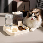 2 in 1 Automatic Pet Feeder Cat Feeding Bowl Travel Supplies Detachable Multifunction Food Container Cats Feeder for Bunny