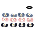 12Pcs Yarn Bow Pet Hair Bow Elastic Band Various Colors Dog Hair Tie Cute Style Soft Texture Pet Head Flower Pet Grooming