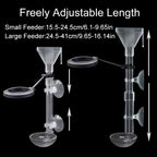 Acrylic Telescopic Aquarium Fish Feeder Tube (Transparent, Adjustable Length, Feeding Ring)