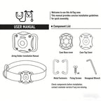 IPX7 Waterproof AirTag Collar Holder for Dogs & Cats - Stainless Steel & Plastic Anti-Loss Tracker Case
