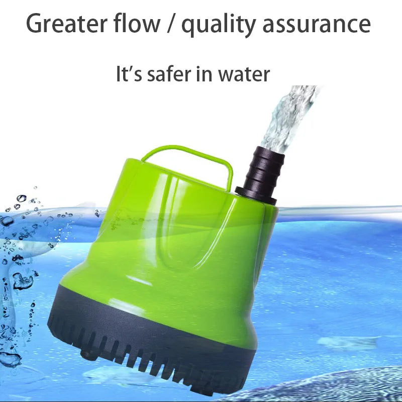 Submersible Water Pump for Aquarium, Pond & Hydroponics (Multi-Flow, Fountain Ready)