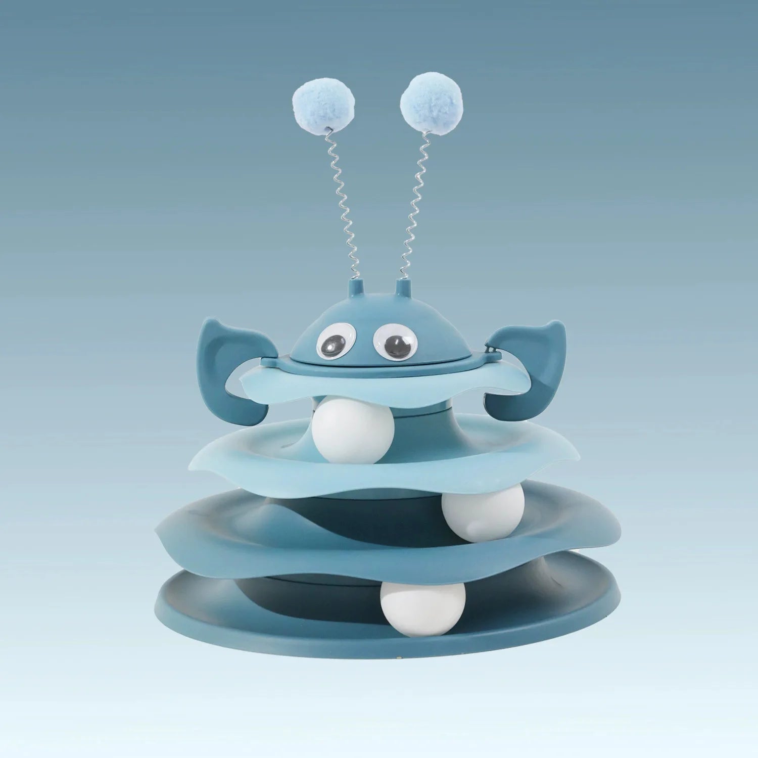 Little Bee Tumbler Turntable Cat Teaser Toy — Self-Righting Interactive Spinning Artifact