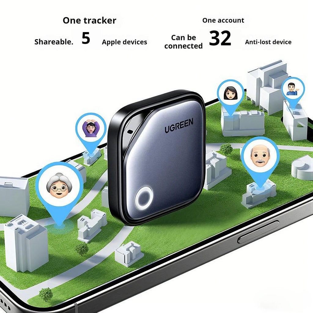 UGREEN Smart Bluetooth Tracker with 2-Year Battery for Keys & Phones - Apple Find My Compatible (iOS)