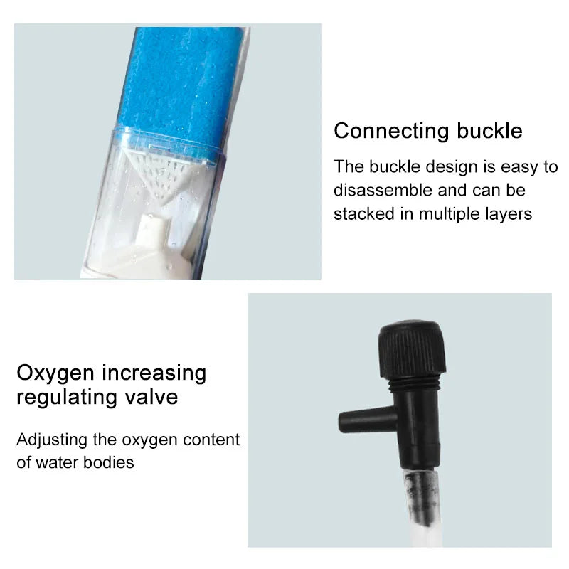 Silent 220V Internal Aquarium Filter Pump (Anti-Backflow, Oxygen Aerator, Wave Maker, Submersible)