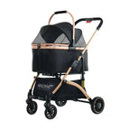Detachable Basket Pet Stroller Large Space and Comfortable Dog Stroller Easy Folding Pet Stroller Portable Pet Handbag