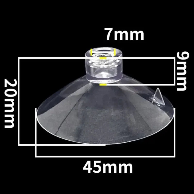 10Pcs Transparent Black Aquarium Suction Cup Air Tube Holder Sucker for Fish Tank Pump Oxygen Air Tube Fixing Clip Accessories