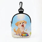 Dog Training Snack Bag Large Capacity (Cartoon Print, Waterproof, Hook Buckle)