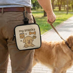 Portable Dog Treat Pouch Transparent Window Zipper Closure Pet Snack Bag Waterproof Waist Belt Clip Dog Reward Bag