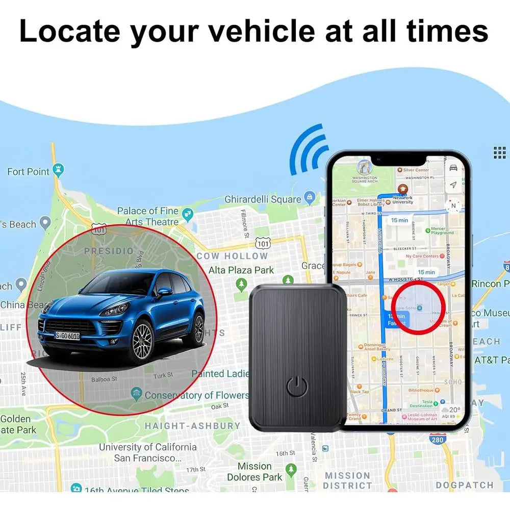GPS Vehicle Tracker with No Monthly Fee - Full USA Coverage Hidden Car Locator Tracking Device