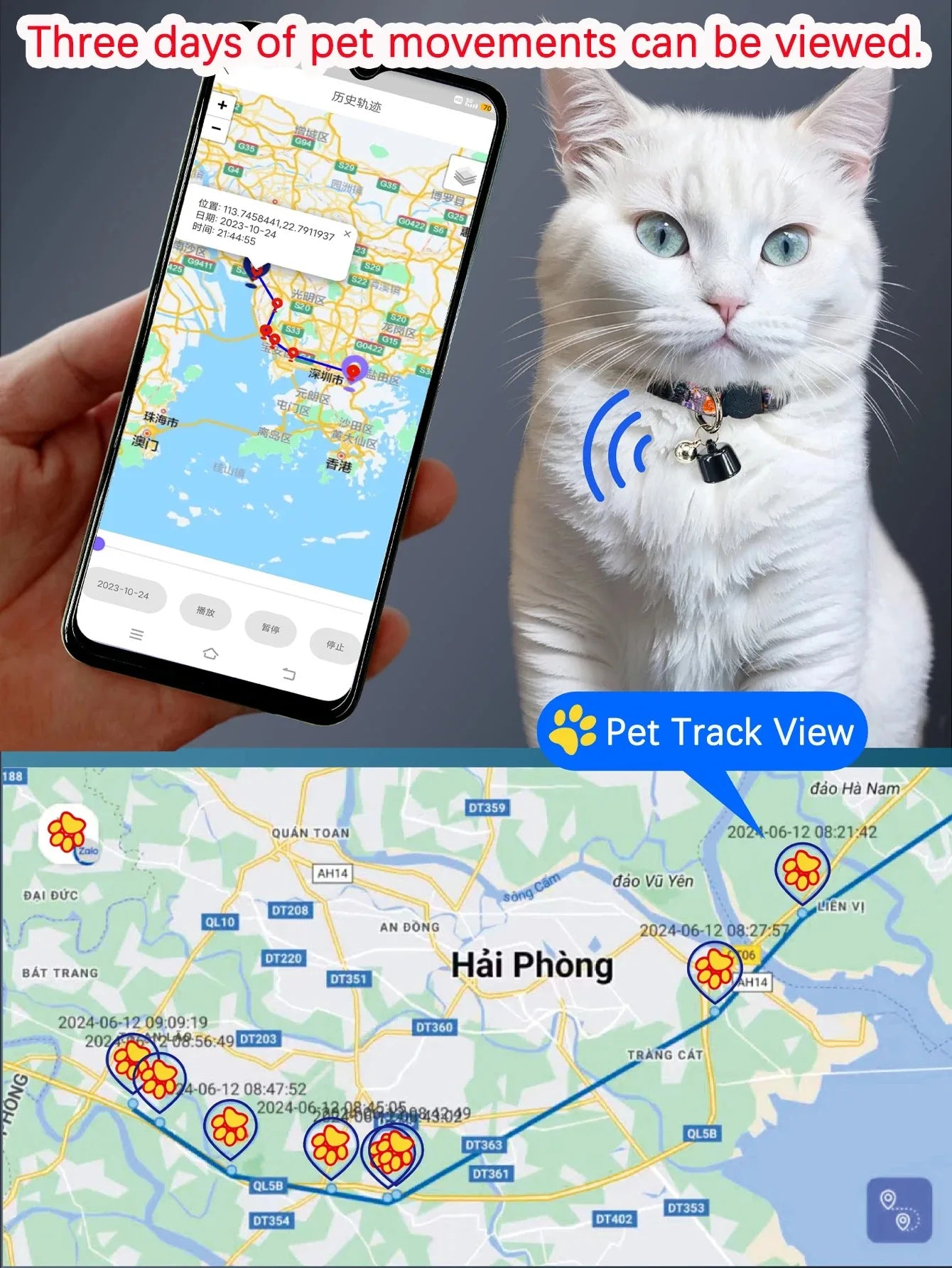 Mini Waterproof GPS Pet Locator for Birds, Pigeons, Dogs & Cats - Real-Time Global Positioning Tracker