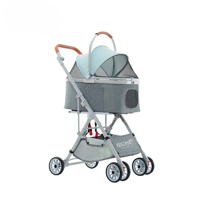 Luxury Pet Stroller Suitable for Travel Washable Pet Stroller Cat and Dog Stroller Lightweight and Foldable Pet Cart MAXFOR 25KG