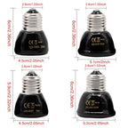 E27 Pet Heating Lamp Black In-Frared Ceramic Emitter Heat Light Bulb Pet Brooder Reptile Mini Infrared Lamp 25/50/75/100W