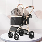 Modern Lightweight Portable Separable Pet Stroller For Cats Dogs Cart 4-wheel Foldable Stroller Outdoor Travel Walking Dog Cart