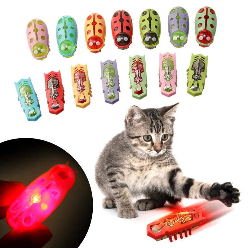 Electric Walking Mouse & Insect Cat Toy Set — Automatic Steering Interactive Toy for Cats (1–3 Pack)