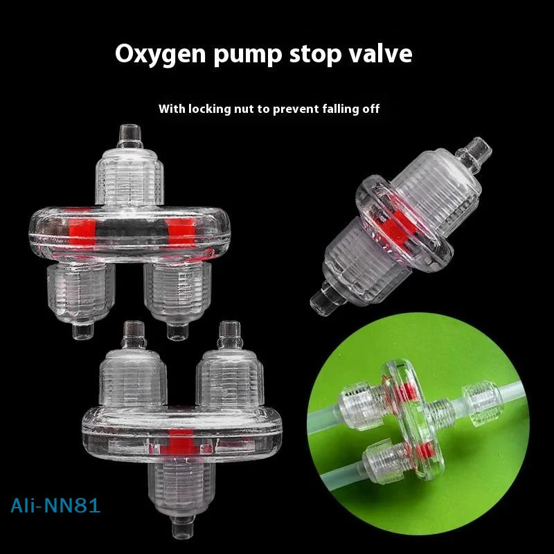 Aquarium Air Pump One-Way Check Valves (2-Pack, Oxygen Supply, Anti-Backflow for Fish Tanks)