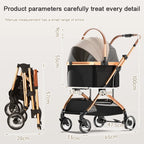 STLFBello Puppy Stroller Detachable Pet Stroller for Dogs Pet Carriers & Travel Products