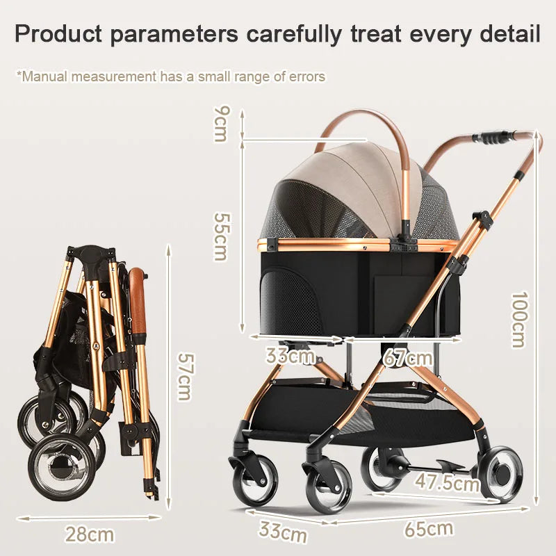 STLFBello Puppy Stroller Detachable Pet Stroller for Dogs Pet Carriers & Travel Products