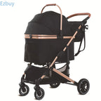 2025 Lightweight Foldable Pet Stroller for Dogs & Cats - Portable Outdoor Travel Carrier