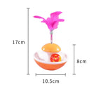 Feather Tumbler Cat Toy with Bell — Self-Righting Wobble Entertainment for Kittens