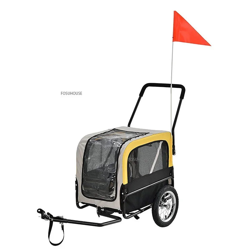 Modern Pet Stroller Large Capacity Foldable For Cat Dog Outdoor Travel Portable Tricycle Cycling Dual-purpose Luggage Pet Cart b