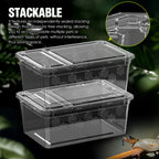 4pcs, Reptile Breeding Box, Portable Transport Container, Suitable for Lizards, Geckos, Snakes, Frogs, Turtles, Spiders