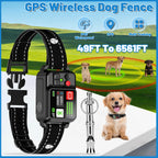 Orcleab IP67 Waterproof GPS Wireless Electric Fence System for Dogs - Adjustable Warning Strength for Outdoor Use