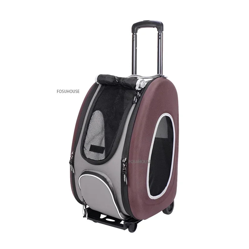 Pet Carrier Trolley Foldable Lightweight Large Capacity Portable Cat Dog Outdoor Shopping Travel Carrier