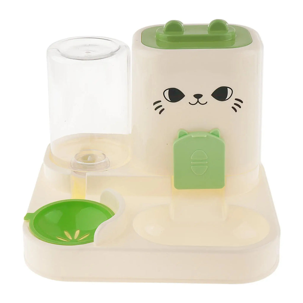 2 in 1 Automatic Pet Feeder Cat Feeding Bowl Travel Supplies Detachable Multifunction Food Container Cats Feeder for Bunny