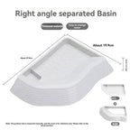 Yellow Edge Turtle Bath Basin Half Water Reptile Turtle Bath Basin Water Food Dual-Use Crawling Pet Breeding Box Landscaping
