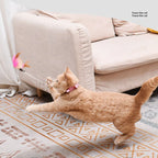 Feather Teaser Wand with Bell & Pet Collar — Interactive Kitten Training Toy for Cats