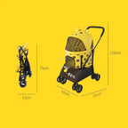 Separable Dog Stroller, Portable Foldable Pet Cart, Lightweight Medium Dogs Carrier, Creative Outdoor Pet Travel Supplies Gear