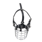Metal Basket Dog Muzzle (Vet Visit, Anti-Eat, Easy Clean)
