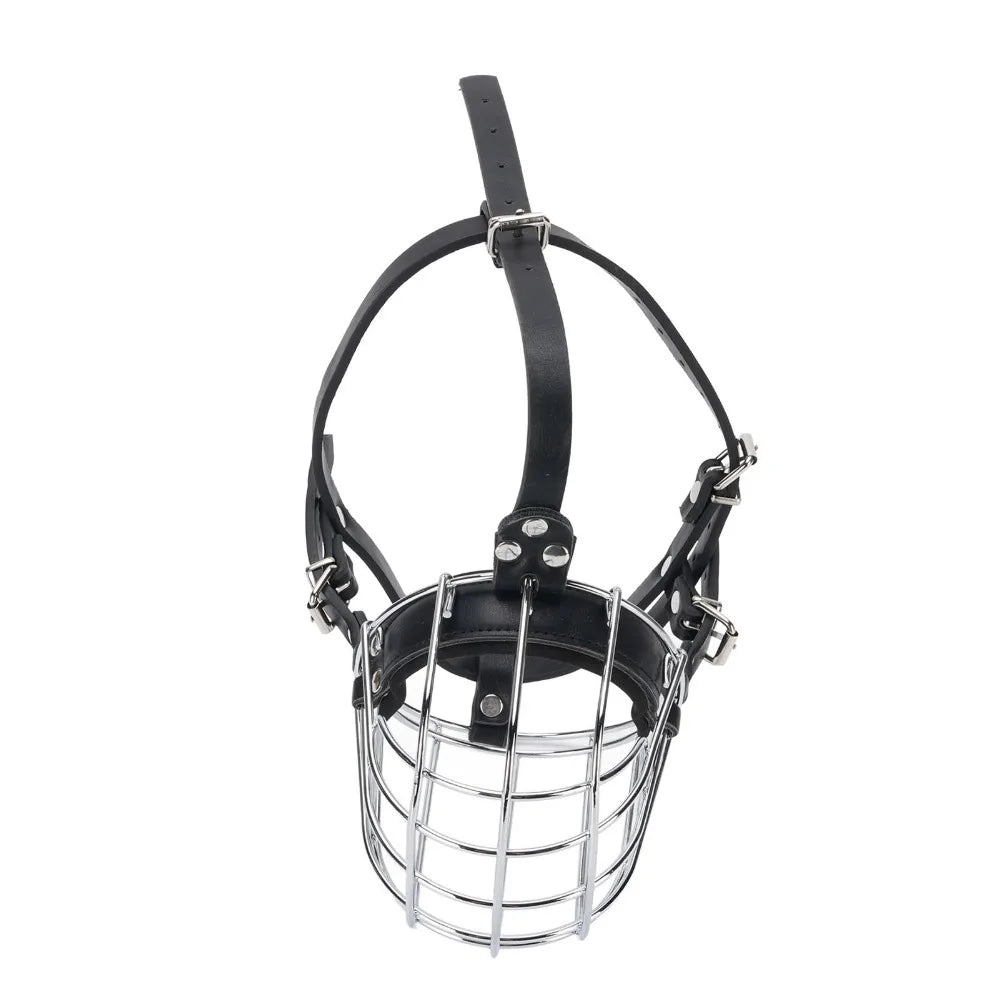 Metal Basket Dog Muzzle (Vet Visit, Anti-Eat, Easy Clean)