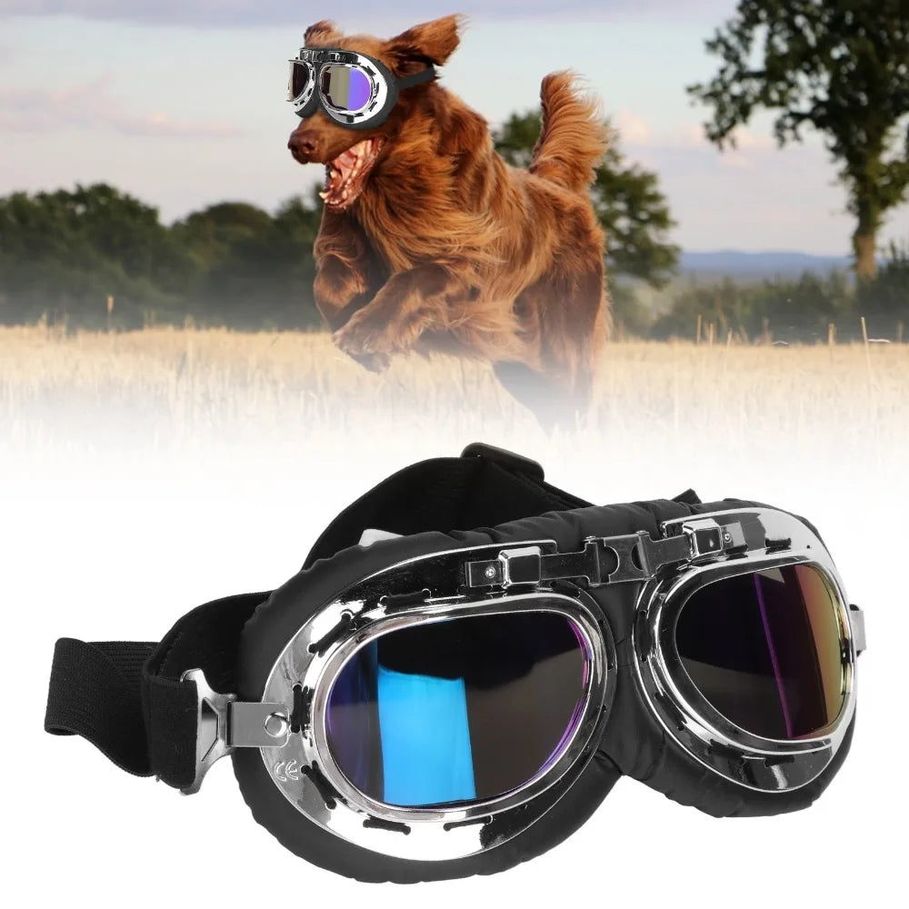 Oversized Frame Dog Eye Guard Sun Ray Block Shatter Tough Pet Eye Visor Wind Proof Comfort Fit Harley Style Eye Visor