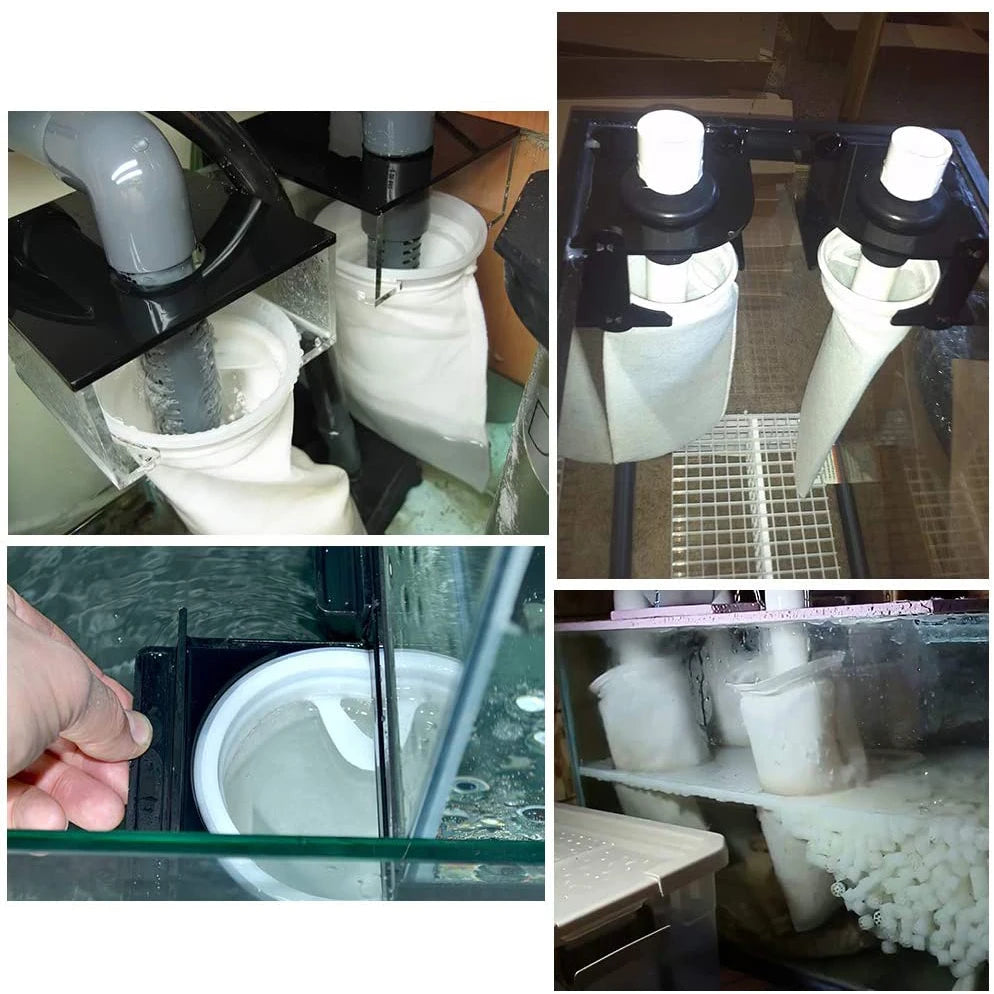 Aquarium Pre-Sump Filter Socks (4" Opening, 150/200 Micron Felt, Reef Tank Micron Bags)