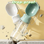 Leak-proof Outdoor Dog Water Bottle with Filter Sealed Dog Water Dispenser Separate Wet and Dry Areas Press Design