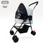 Foldable Lightweight Pet Stroller Outdoor Travel Cats Dogs Small Dogs Pet Trolley Stroller for Dog Pet Stoller Dog Trolley