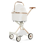 Lightweight White High View Pet Stroller One-click Foldable Cart for Small Medium Dogs Cats Outdoor Travel Pet Supplies Hot Sale