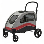 Dog Stroller for Large Dogs, Foldable Pet Stroller with Breathable Mesh, Smooth Wheels, Outdoor Travel Pet Carrier Cart