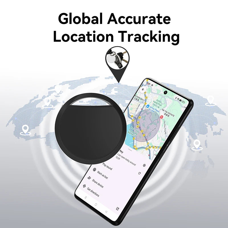 Bluetooth GPS Smart Tag Tracker for Android - Google Find My Compatible for Pets & Keys (Samsung/Xiaomi)