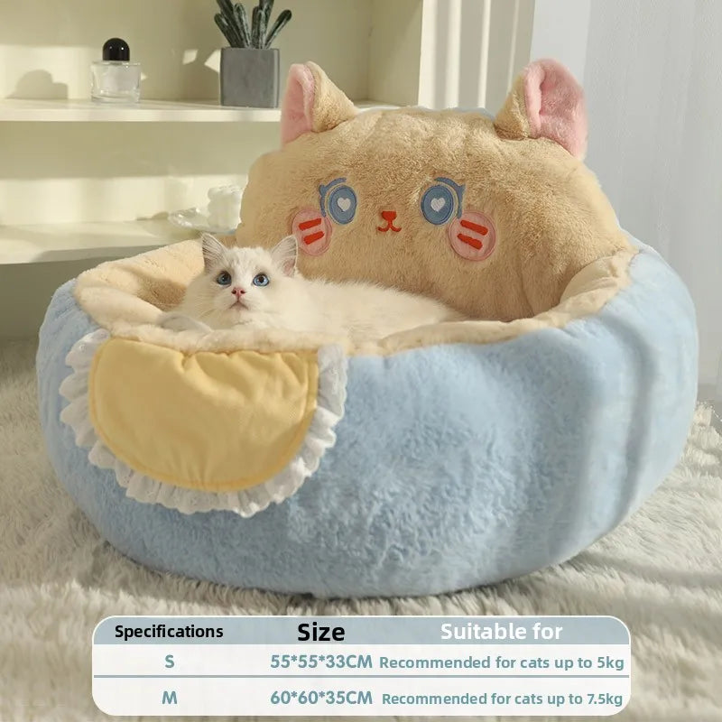 Plush Faux Fur Pet Cushion for Sofas & Pet Beds (All-Season)