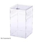 【E】Acrylic Transparent Reptile Breeding Box Terrarium Habitat Insect Spider Lizard Scorpion Feeding Cage Arboreal Enclosure Case