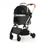 Multifunctional Pet Stroller Detachable Basket Car Pet Travel Bag Multi-ventilated Pet Carriage High-view Portable Dog Stroller