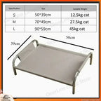 Elevated Cooling Dog Cot Bed, Moisture-Proof & Washable (Easy Assembly)