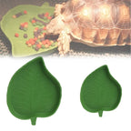 Reptiles Feeder Plastic Leaf Shape Reptile aquarium feeding basin Turtle habitat accessories water tray Small pet feeder Pet Sup