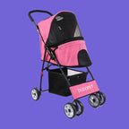 Lightweight Foldable Luxury Pet Travel Stroller Cart 2026 New Fashion Portable Carrier for Small Dogs Cats Outdoor Walk