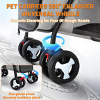 Quick-Folding Dog Stroller Carrier Double Pet Stroller for Dog Cats with Detachable Carriers Pet Travel Carrier Strolling Cart